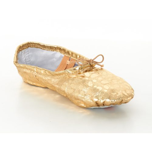 Arany színű pöttyös balettcipő